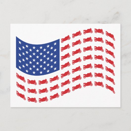 sPORT-bIKE-fLAG-WAVE Briefkaart (Voorkant)