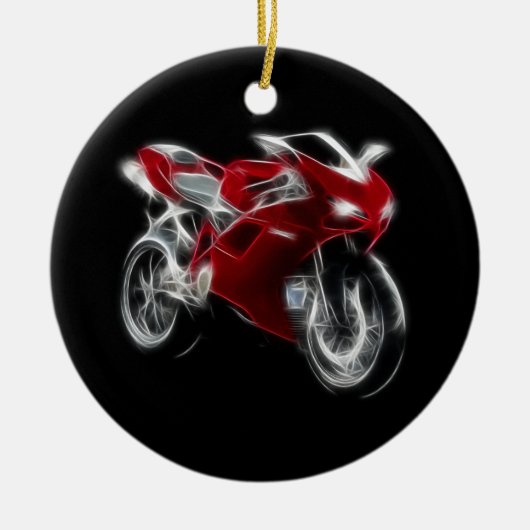 Sport Bike Racing Motorcycle Keramisch Ornament (Voorkant)
