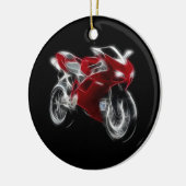 Sport Bike Racing Motorcycle Keramisch Ornament (Links)