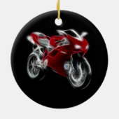Sport Bike Racing Motorcycle Keramisch Ornament (Achterkant)