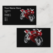 Sport Bike Racing Motorcycle Visitekaartje (Voorkant / Achterkant)