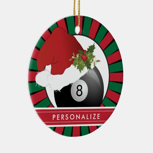 Sport Billiards kerstkerstkerstkerstkerstkerstkers Keramisch Ornament (Rechts)