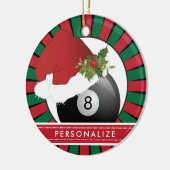 Sport Billiards kerstkerstkerstkerstkerstkerstkers Keramisch Ornament (Links)