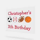 Sport Birthday Acryl Bord (Hoek)