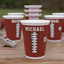 Sport Birthday American Football Party Paper Cup
