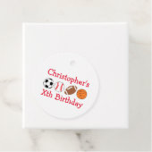 Sport Birthday Bedankjes Labels (In situ)