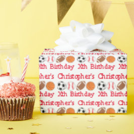 Sport Birthday Cadeaupapier