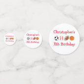 Sport Birthday Confetti (Voorkanten)