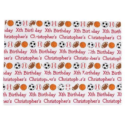 Sport Birthday Groot Cadeauzakje (Achterkant)