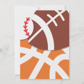 Sport Birthday Invitation Kaart (Achterkant)