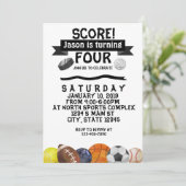 Sport Birthday Kaart (Staand voorkant)