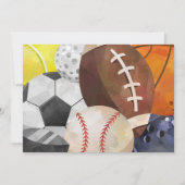 Sport Birthday Kaart (Achterkant)