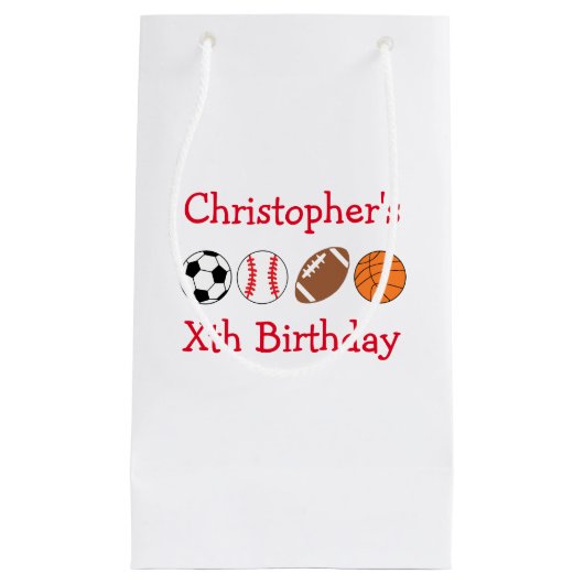 Sport Birthday Klein Cadeauzakje (Voorkant)