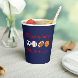 Sport Birthday Papieren Bekers