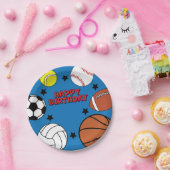 Sport Birthday partijgepersonaliseerd Papieren Bordje (Feest)