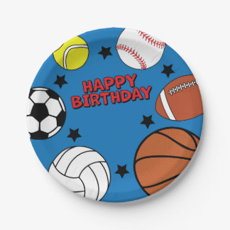 Sport Birthday partijgepersonaliseerd Papieren Bordje