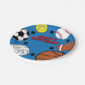 Sport Birthday partijgepersonaliseerd Papieren Bordje (Gekanteld)