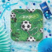 Sport Birthday Party I Socker Balls Papieren Bordje (Feest)