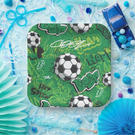 Sport Birthday Party I Socker Balls Papieren Bordje (Feest)