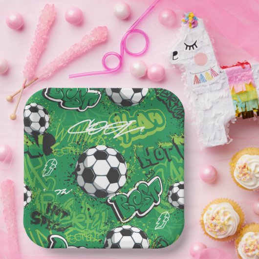Sport Birthday Party I Socker Balls Papieren Bordje (Feest)