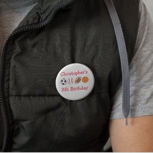 Sport Birthday Ronde Button 5,7 Cm