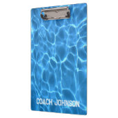 Sport Blok Tekst Zwemmen of Duiken Coach Klembord (Links)