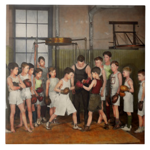 Sport - Boksen - Vuisten van woede 1924 Tegeltje