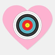 Sport boogschieten Doel op anjer roze hart