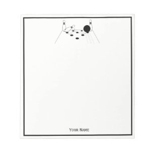 Sport Bowling Ball en Pins Notitieblok