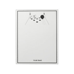 Sport Bowling Ball en Pins Notitieblok