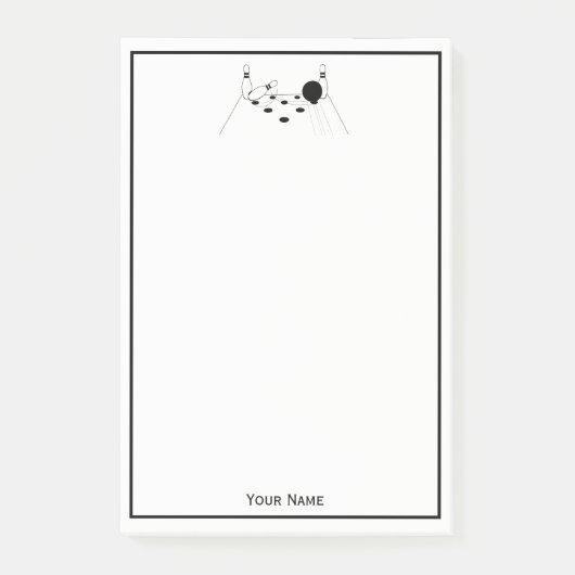 Sport Bowling Ball en Pins Post-it® Notes (Voorkant)