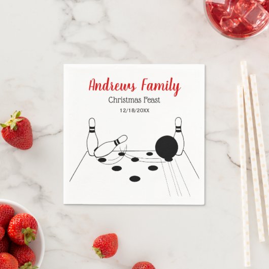 Sport Bowling Ball en Pins Servetten (Insitu)