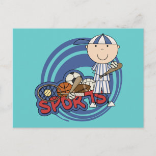 Sport Boy - Baseball Tshirts en Gifts Briefkaart
