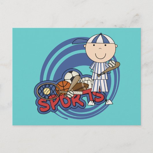 Sport Boy - Baseball Tshirts en Gifts Briefkaart (Voorkant)