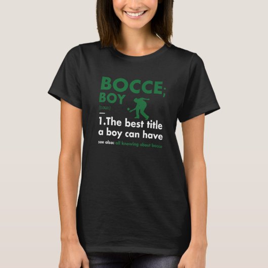Sport Boy Definition Bocce Premium T-shirt (Voorkant)
