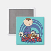 Sport Boy Soccer T-shirts en geschenken Magneet (Voorkant / Achterkant)