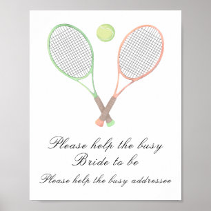 sport bruiloftsfeest  - help de drukke bruid poster