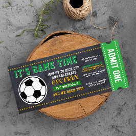 Sport Chalkboard Ticket Pass Birthday Kaart