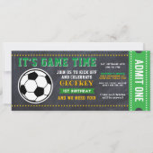 Sport Chalkboard Ticket Pass Birthday Kaart (Voorkant)