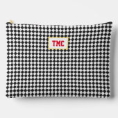 Sport Check Pattern INITIALEN Team Kleuren Reizen Etui (Voorkant)