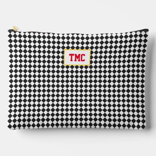 Sport Check Pattern INITIALEN Team Kleuren Reizen Etui (Voorkant)