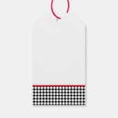 Sport Checkerboard Team NUMMER Leeftijd Modern Cadeaulabel (Achterkant)