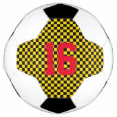 Sport Checkerboard Team Speler NUMMER Doel Voetbal (Voorkant)