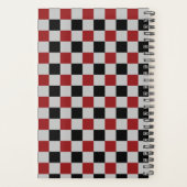 Sport Checkered Planner met aangepaste tekst (Achterkant)