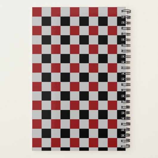Sport Checkered Planner met aangepaste tekst (Achterkant)
