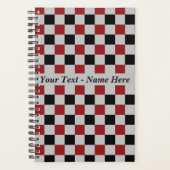Sport Checkered Planner met aangepaste tekst (Voorkant)
