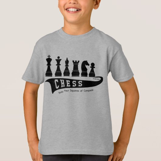 Sport Chess, T-shirt van het Kind, met T-shirt (Voorkant)