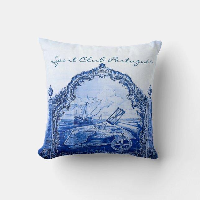 Sport Club Portugese Tile Pillow Kussen (Voorkant)