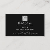 Sport Coach Athlete assistent Logo Instructeur QR Visitekaartje (Achterkant)