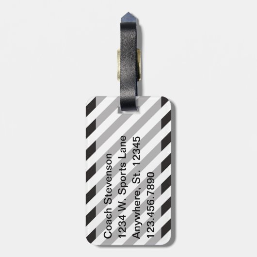 Sport Coach Bagagelabel (Achterkant verticaal)